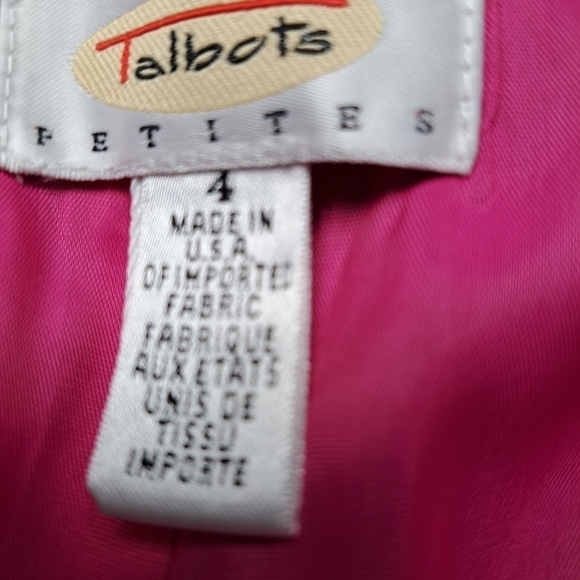 Vintage Talbot Blue Button Down Vest With Pink Embroidery  Size 4 - Picture 4 of 4